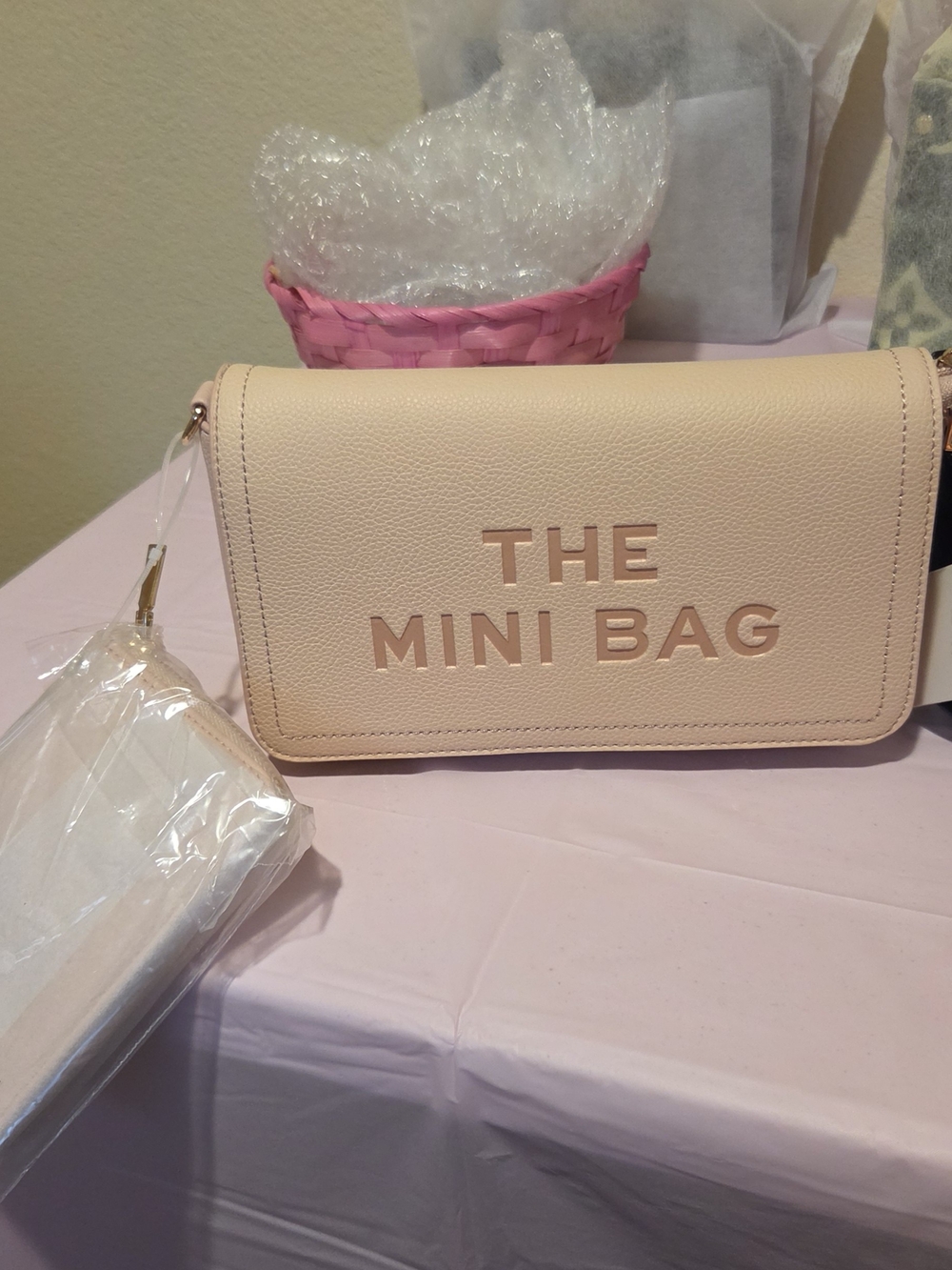The Mini Bag Women's Crossbody Bag - Light Pink